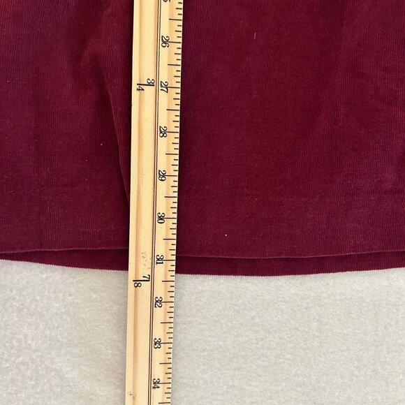 Vintage Laura Ashley Flared Pleated Skirt Burgundy Corduroy SZ12 Prairie Boho - Picture 7 of 8